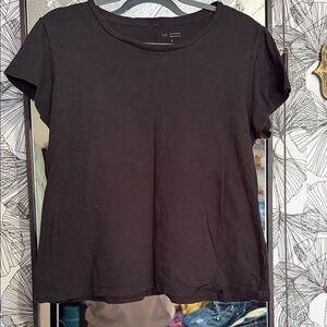 LC Lauren Conrad Black Short Sleeve Crewneck Tee